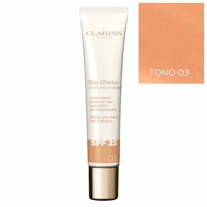 Clarins Skin Illusion Tinted Moisturizer Spf25 03 40ml - unisex - Teknashop Ltd