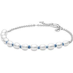 PANDORA JEWELS Mod. TREATED FRESHWATER CULTURED PEARL BLUE CORD - Size 16 ***SPECIAL PRICE***