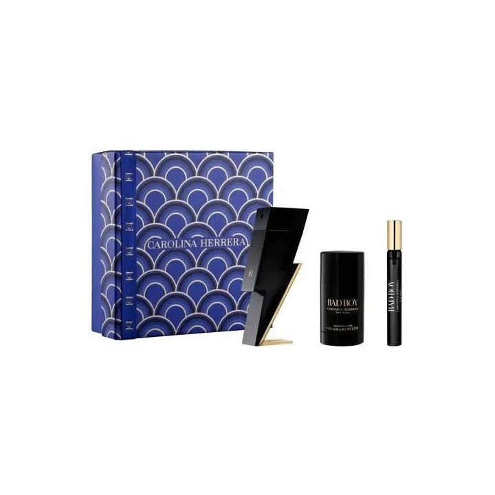 Carolina Herrera Bad Boy Eau De Toilette Spray 100ml Set 3 Pieces - man - Teknashop Ltd