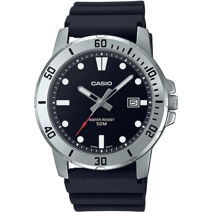 CASIO SPORT COLLECTION Mod. DIVER 50M - BLACK - WW.MTP-VD01-1EVUDF - Teknashop Ltd