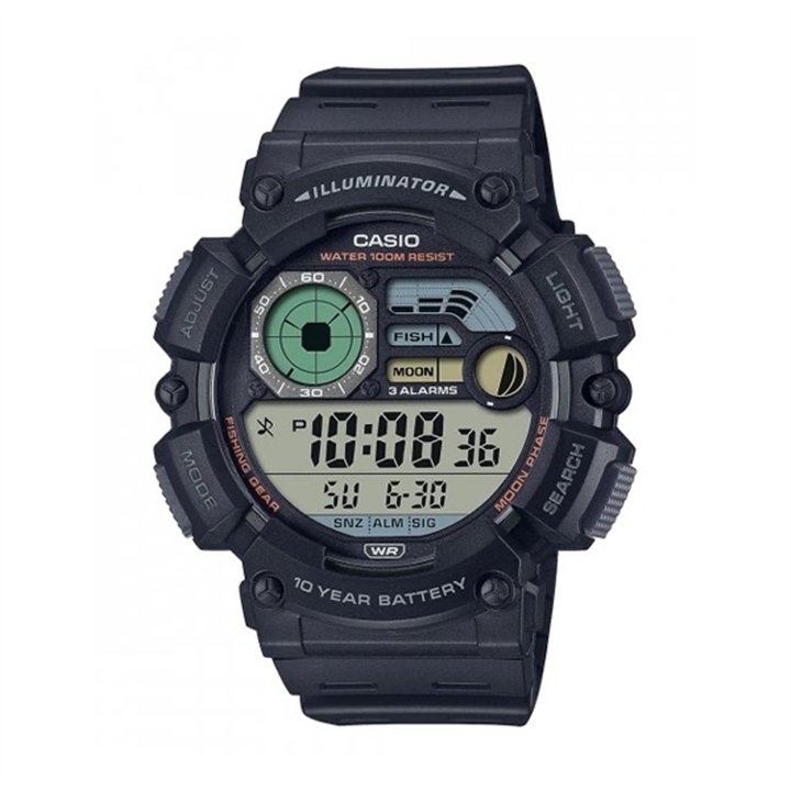 CASIO SPORT Mod. ILLUMINATOR 10 YEARS BATTERY - BLACK - WW.WS-1500H-1AVEF - Teknashop Ltd