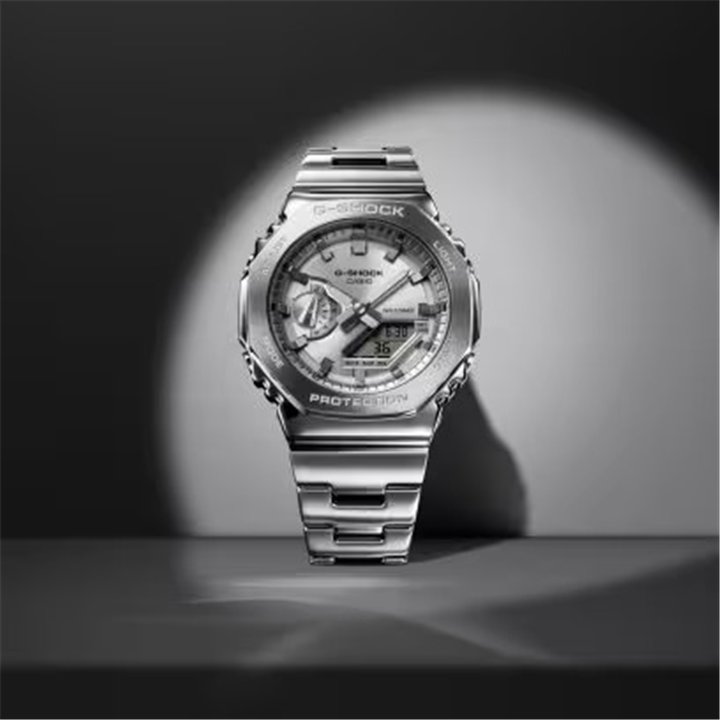 CASIO G-SHOCK Mod. OAK G-STEEL CLASSIC SILVER - WW.GM-2110D-7AER - Teknashop Ltd