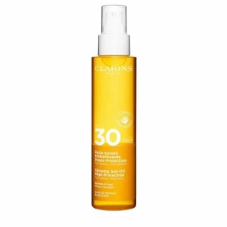 Clarins Glowing Sun Oil High Protection Body And Hair 150ml - unisex - Teknashop Ltd