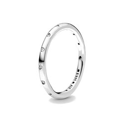 PANDORA JEWELS Mod. SIMPLE SPARKLING BAND - RING - Size 58 ***SPECIAL PRICE***