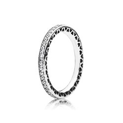 PANDORA JEWELS Mod. SPARKLE & HEARTS - RING - Size 50 ***SPECIAL PRICE***