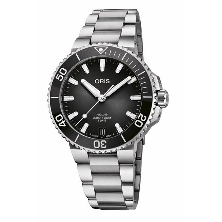 ORIS Mod. AQUIS DATE CALIBRE 400 41,5MM -5 DAYS POWER RESERVE, 300M, CERAMIC BEZEL - WW.01 400 7769 4154-07 8 22 09PEB - Teknash