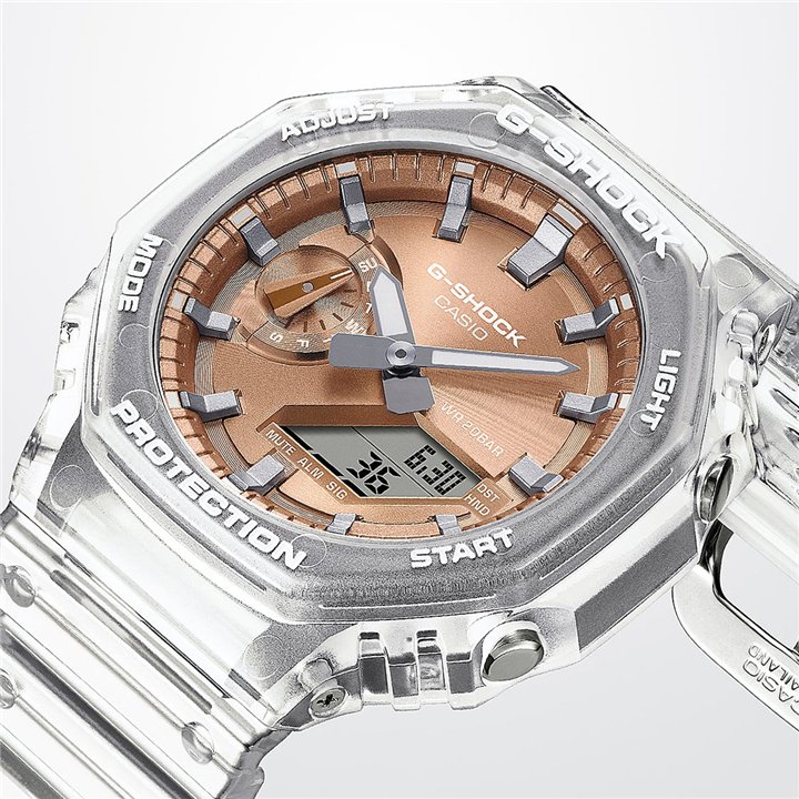 CASIO G-SHOCK Mod. BRIGHT METALLIC - ROSE GOLD - WW.GA-2100BM-7A5ER - Teknashop Ltd
