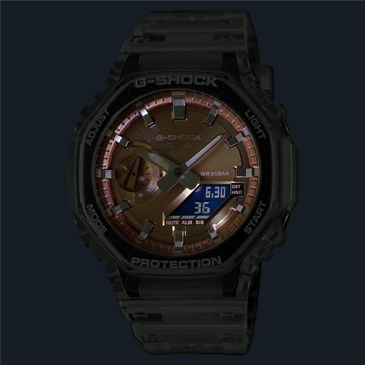CASIO G-SHOCK Mod. BRIGHT METALLIC - ROSE GOLD - WW.GA-2100BM-7A5ER - Teknashop Ltd