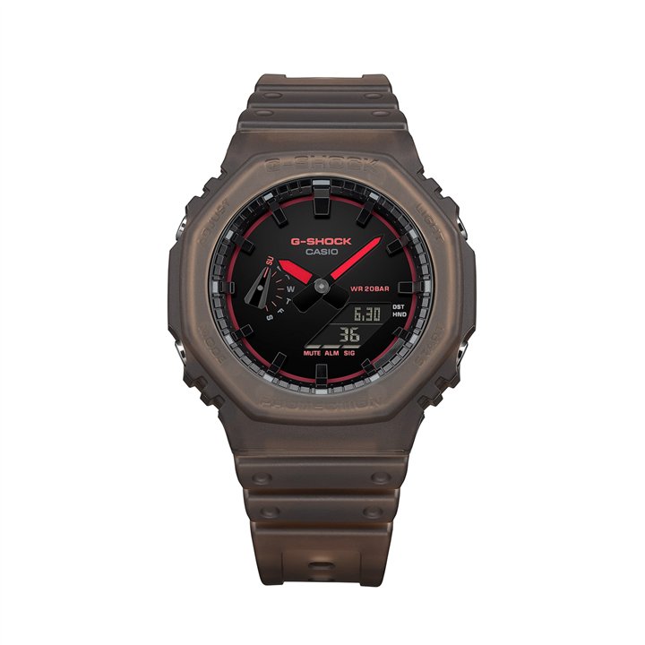 CASIO G-SHOCK Mod. OAK - SMOKE LIGHT SERIE - BROWN  ***NEW!*** - WW.GA-2100K-5AER - Teknashop Ltd