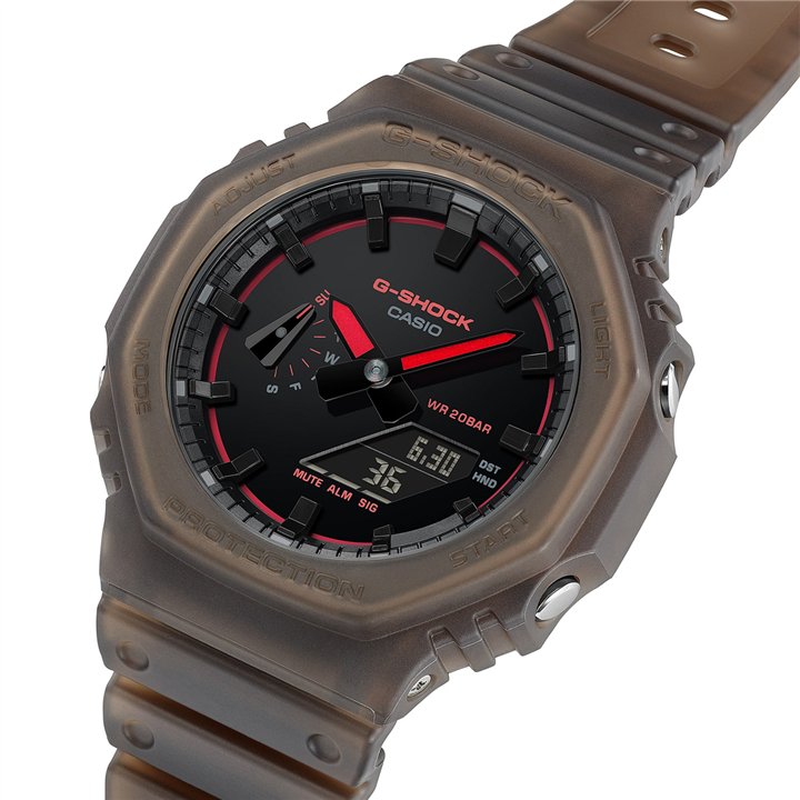 CASIO G-SHOCK Mod. OAK - SMOKE LIGHT SERIE - BROWN  ***NEW!*** - WW.GA-2100K-5AER - Teknashop Ltd