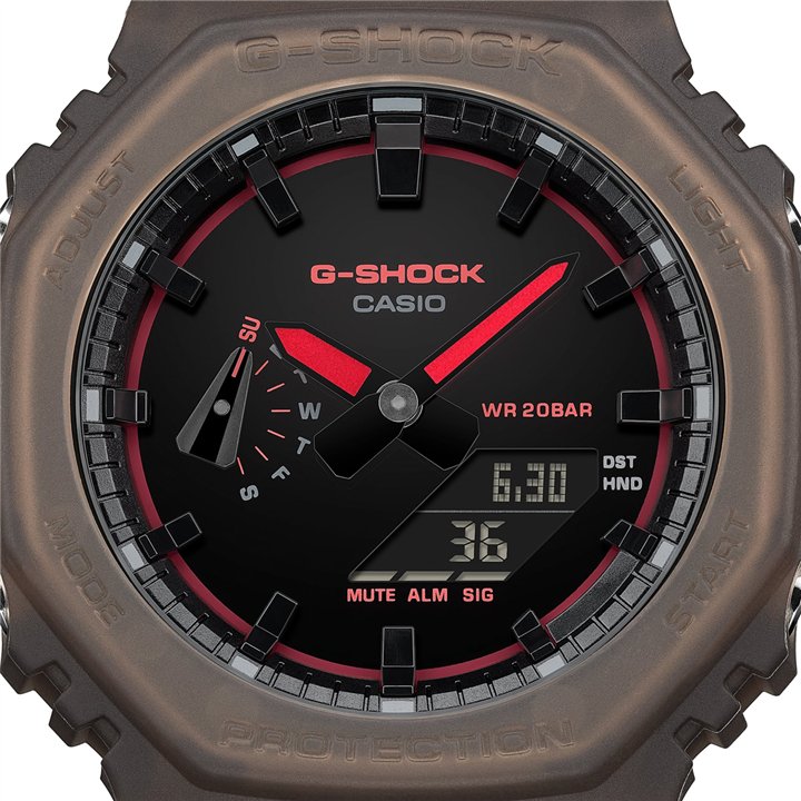 CASIO G-SHOCK Mod. OAK - SMOKE LIGHT SERIE - BROWN  ***NEW!*** - WW.GA-2100K-5AER - Teknashop Ltd