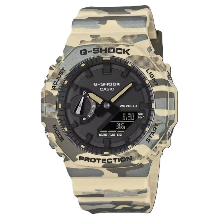 CASIO G-SHOCK Mod. OAK - BROWN CAMOUFLAGE SERIE ***NEW!*** - WW.GA-2100CM-5AER - Teknashop Ltd