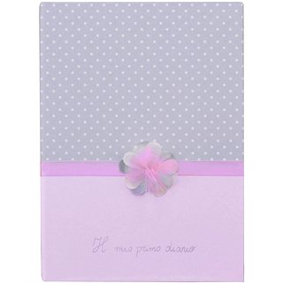MAMAMOUR - Diario baby 6 anni - rosa - con ciondolo d'argento 925/Baby diary 6 years - pink -  with sterling silver 925 pendant 