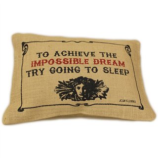 CUSCINI LETTERARI - Copricuscino in Juta lavata / Juta washed pillow case IMPOSSIBLE - Size 38x25cm - WW.SLEEP-J-03 - Teknashop 