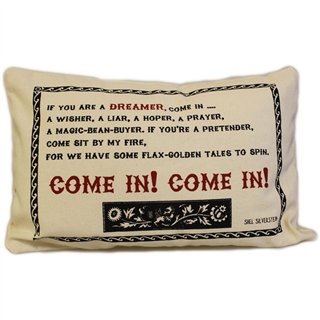 CUSCINI LETTERARI - Copricuscino in Juta lavata / Cotton pillow case  COME IN! - Size 38x25cm - WW.SLEEP-C-08 - Teknashop Ltd