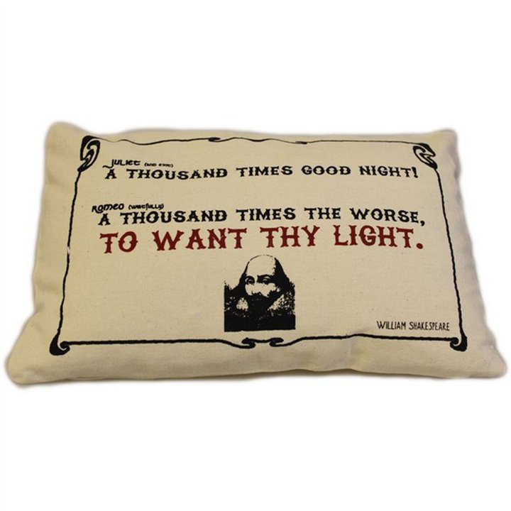 CUSCINI LETTERARI - Copricuscino in Juta lavata / Cotton pillow case  WANT THY LIGHT - Size 38x25cm - WW.SLEEP-C-09 - Teknashop 