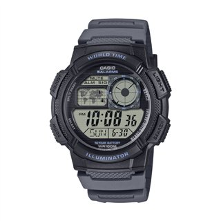 CASIO SPORT Mod. DIVER - WORLD TIME ILLUMINATOR 5 ALARMS, 10 YEARS BATTERY - WW.AE-1000W-8AVEF - Teknashop Ltd
