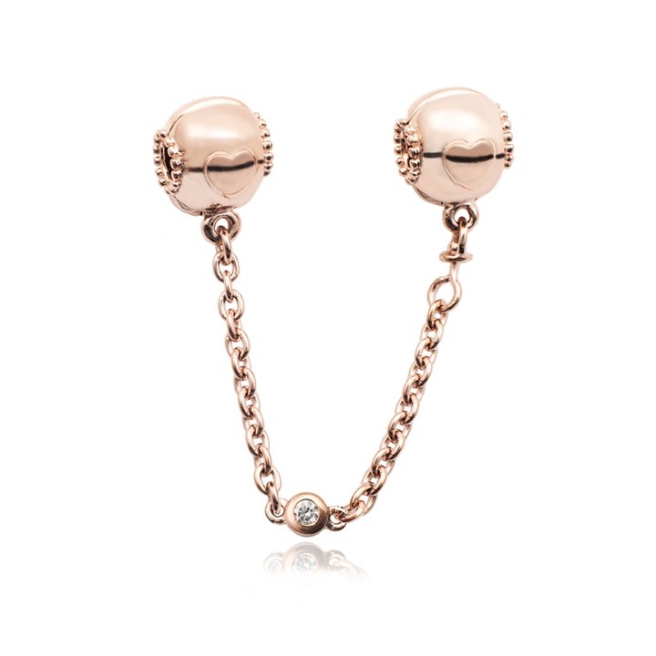 PANDORA CHARMS Mod. JEART SAFETY CHAIN - WW.787636CZ-05 - Teknashop Ltd