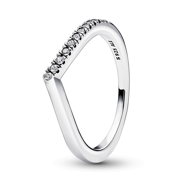 PANDORA JEWELS Mod. TIMELESS WISH HALF SPARKLING RING - WW.192394C01-58 - Teknashop Ltd