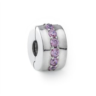 PANDORA CHARMS Mod. PINK SPARKLING ROW CLIP - WW.791972PCZ - Teknashop Ltd