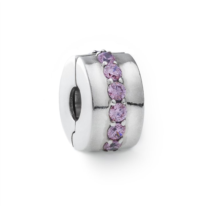 PANDORA CHARMS Mod. PINK SPARKLING ROW CLIP - WW.791972PCZ - Teknashop Ltd