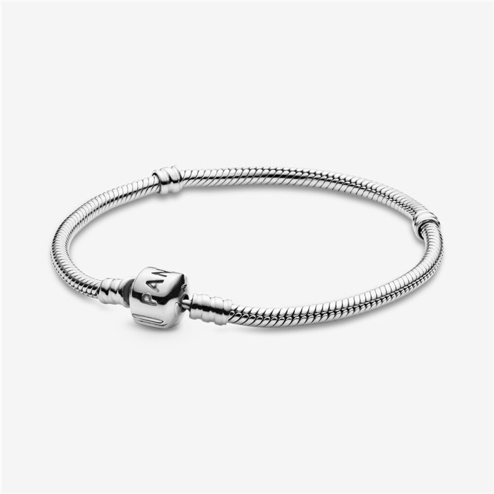 PANDORA JEWELS Mod. MOMENTS BARREL CLASP SNAKE CHAIN - WW.590702HV-20 - Teknashop Ltd