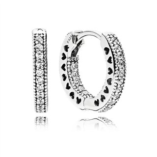 PANDORA Mod. SPARKLING DOUBLE HOOP EARRINGS - WW.296317CZ - Teknashop Ltd