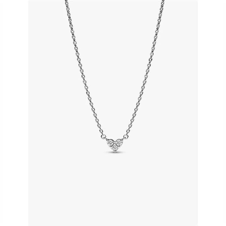 PANDORA Mod. TRIPLE STONE HEART COLLIER NECKLACE - WW.393014C01-45 - Teknashop Ltd