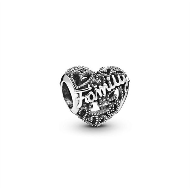 PANDORA Mod. MOMENTS OPENWORK FAMILY HEART CHARM - WW.798571C00 - Teknashop Ltd