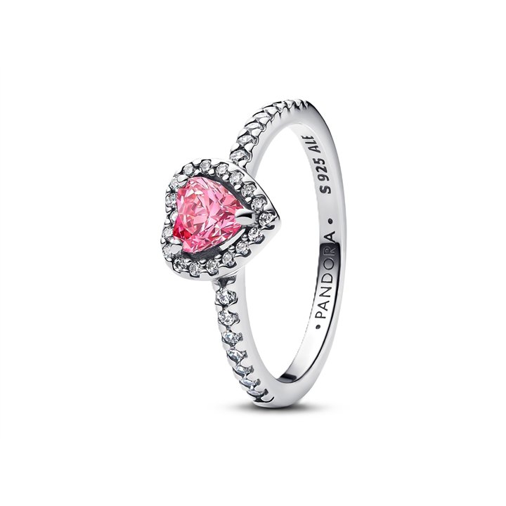 PANDORA JEWELRY Mod. ELEVATED PINK HEART RING - WW.198421C03-54 - Teknashop Ltd