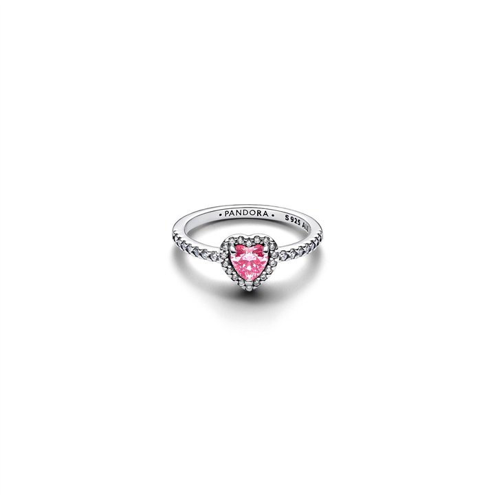 PANDORA JEWELRY Mod. ELEVATED PINK HEART RING - WW.198421C03-56 - Teknashop Ltd