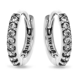 PANDORA JEWELRY Mod. SPARKLING DOUBLE HEART HOOP EARRINGS - WW.293015C01 - Teknashop Ltd
