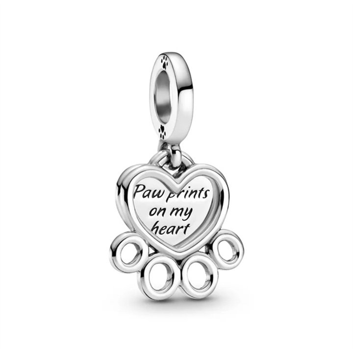 PANDORA Mod. HEART AND PAW PENDANT CHARM - WW.799360C00 - Teknashop Ltd