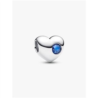 PANDORA Mod. ENGRAVABLE BLUE STONE HEART CHARM - WW.794161C09 - Teknashop Ltd