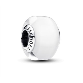 PANDORA Mod. WHITE MINI MURANO GLASS CHARM - WW.793118C00 - Teknashop Ltd