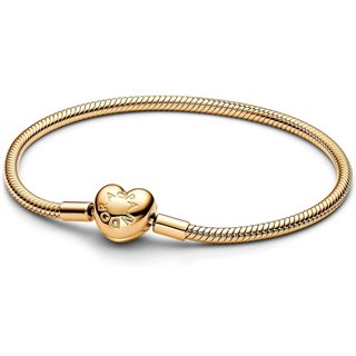 PANDORA JEWELRY Mod. MOMENTS HEART CLASP SNAKE CHAIN BRACELET - WW.563050C00-18 - Teknashop Ltd