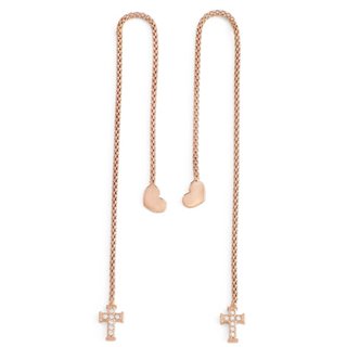 AMEN Mod. CUORE CROCE CRISTALLI ROSE GOLD - WW.OABR2 - Teknashop Ltd