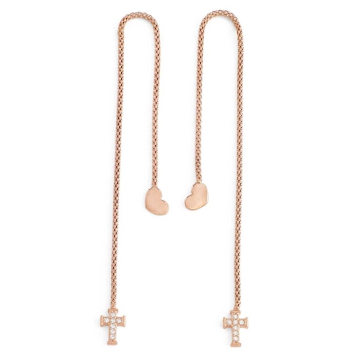 AMEN Mod. CUORE CROCE CRISTALLI ROSE GOLD - WW.OABR2 - Teknashop Ltd