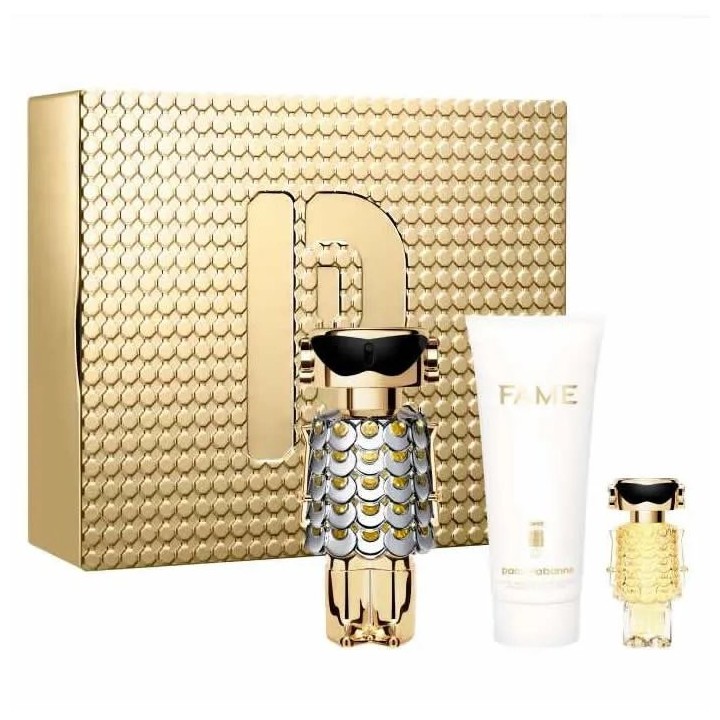 Paco Rabanne Fame Eau De Perfume Spray 80ml Set 3 Pieces - woman - Teknashop Ltd