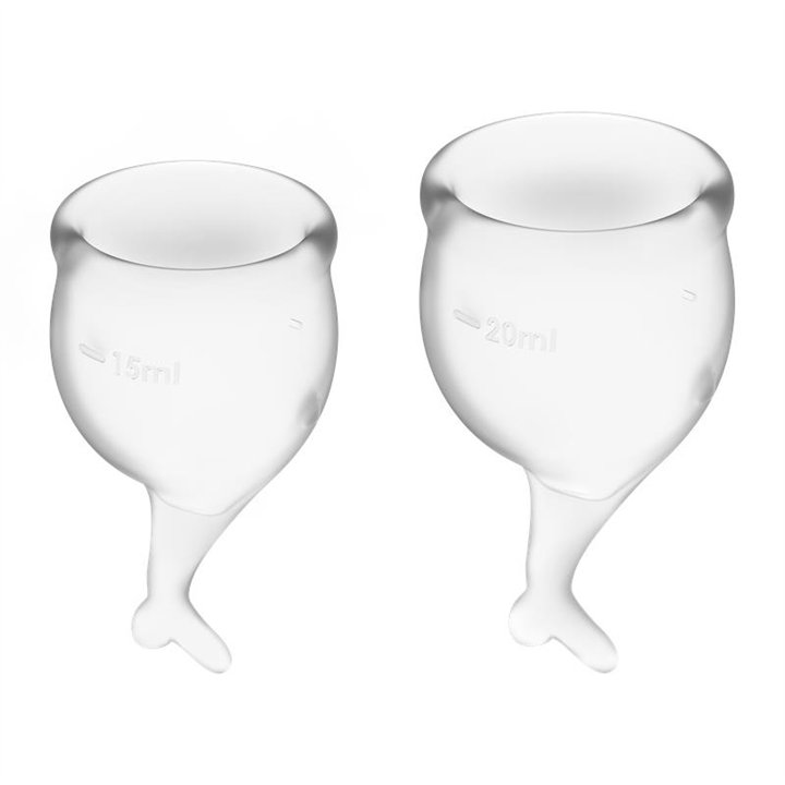 Feel Secure Menstrual Cup Transparent Pack of 2 - 4061504002224 - Teknashop Ltd