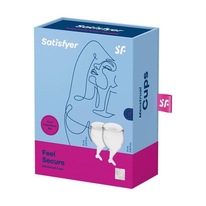 Feel Secure Menstrual Cup Transparent Pack of 2 - 4061504002224 - Teknashop Ltd