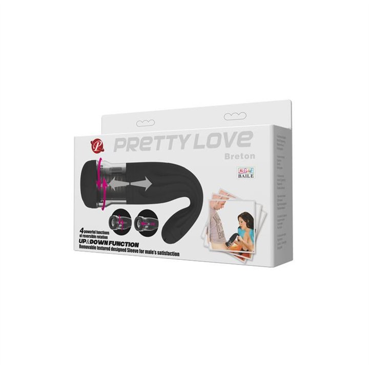 Pretty Love Masturbator Breton Black - BM-00900T45 - Teknashop Ltd