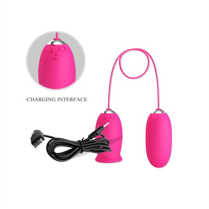Daisy Vibrating Egg with Licking Tongue Pink - BI-014749-1 - Teknashop Ltd