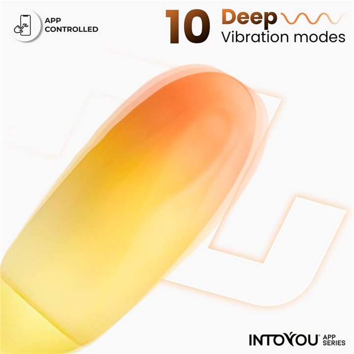 Vibrating Egg Double Layer Silicone with APP Yellow/Orange - IN-232 - Teknashop Ltd
