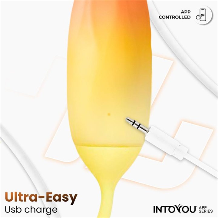 Vibrating Egg Double Layer Silicone with APP Yellow/Orange - IN-232 - Teknashop Ltd