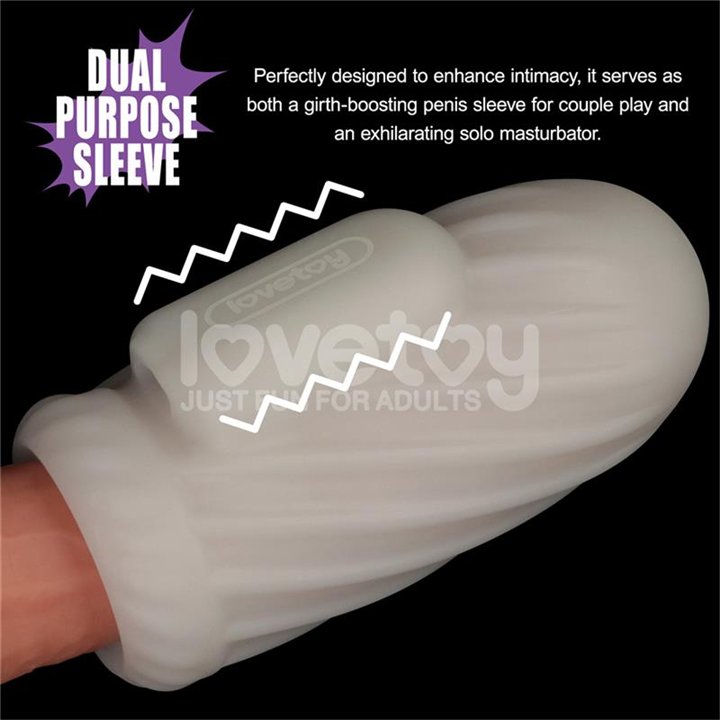 Knights Ring Vibrating Dual Purpose Sleeve - LO-LV314111 - Teknashop Ltd