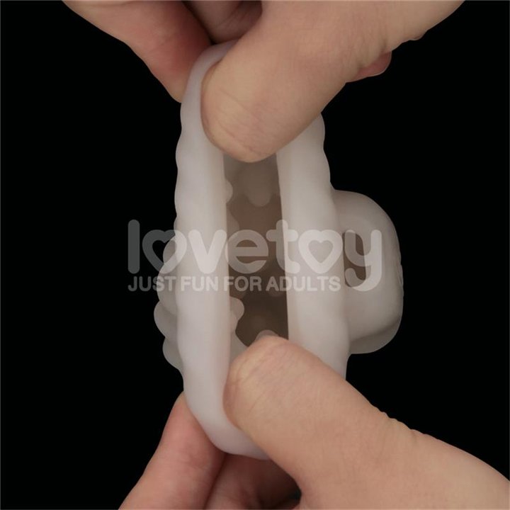 Knights Ring Vibrating Dual Purpose Sleeve - LO-LV314111 - Teknashop Ltd