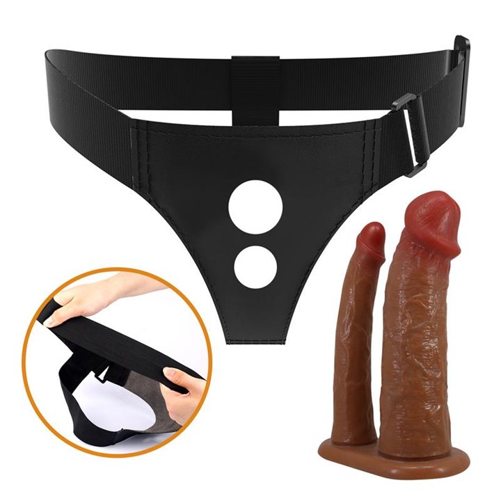 Keaven StrapOn with Hollow Double Dildo - BW-022106 - Teknashop Ltd
