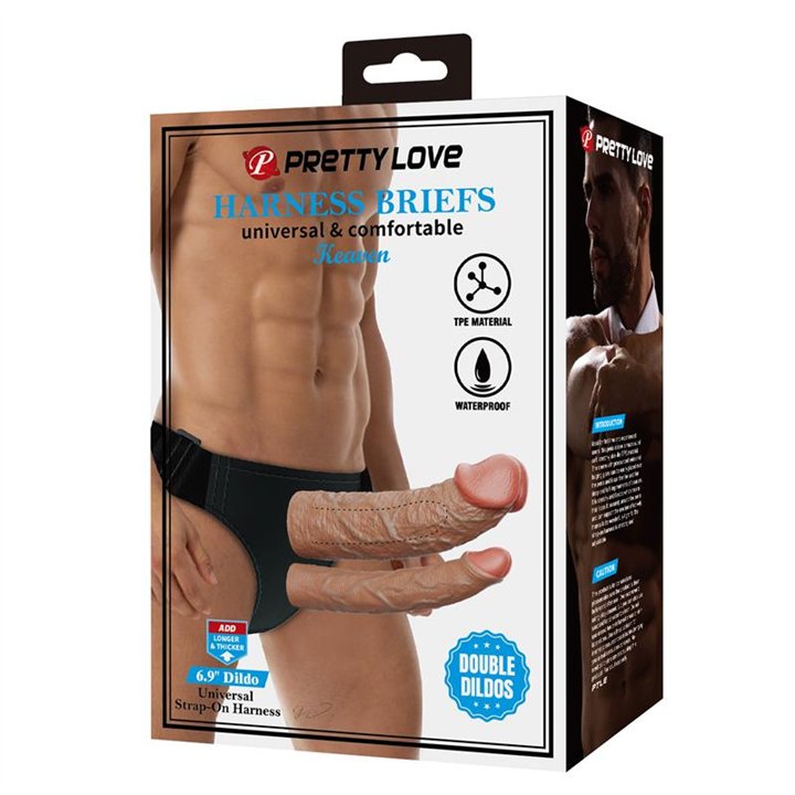 Keaven StrapOn with Hollow Double Dildo - BW-022106 - Teknashop Ltd