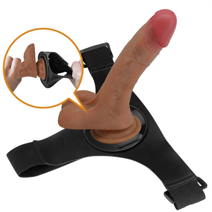 Oher Stra-On with Vibration and Squirt Dildo - BW-022103P - Teknashop Ltd